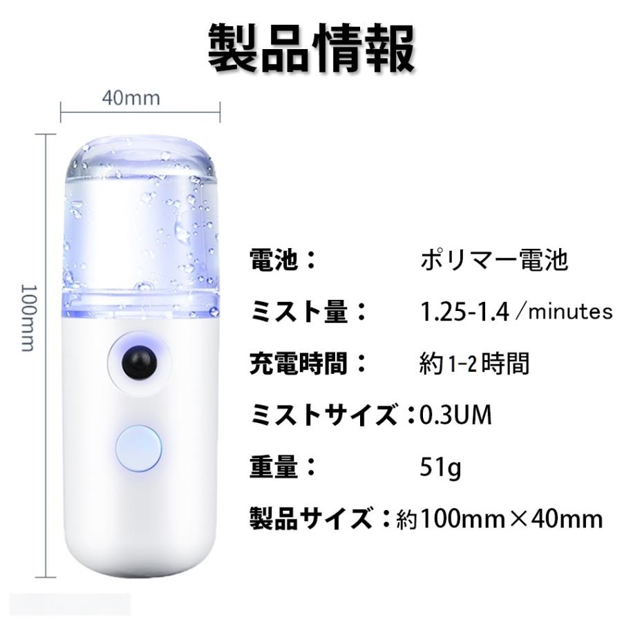 ハンディミスト スチーマー 携帯加湿器 ナノnano 保湿 保水 美肌 毛穴