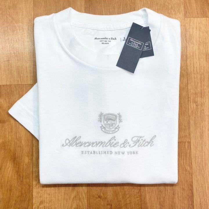 アバクロ メンズ 総刺しゅうロゴ 半袖tシャツ 白 送料無料 アバクロンビー フィッチ 刺しゅう 厚手 リラックスフィット 即納 Af Ss Tee Wt 09 スピック 通販 Yahoo ショッピング