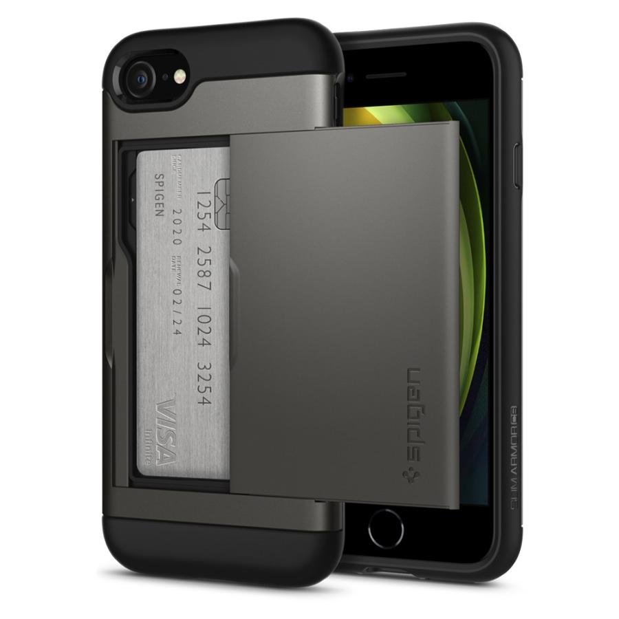 Iphone Se 第2世代 Iphone8 7 ケース Spigen スリム アーマー Cs 耐衝撃 Mil規格取得 Qi充電 Icカード収納 Spigen Japan 直営店 通販 Paypayモール