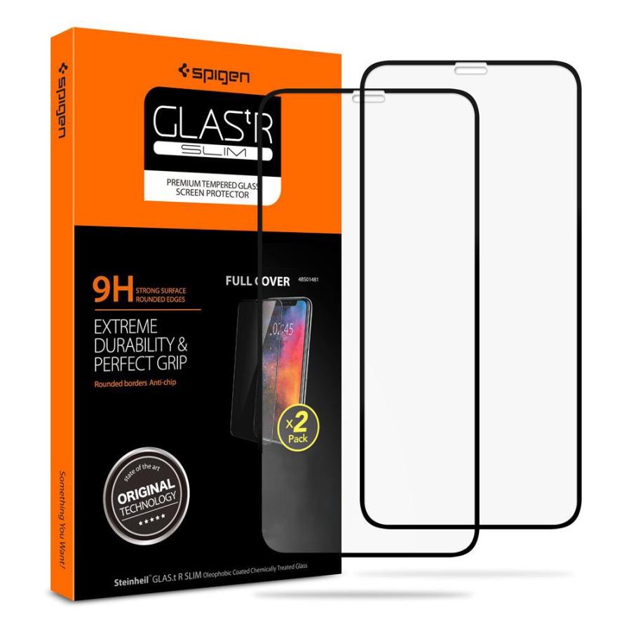 Iphone 11 Xr 対応 フルカバーガラス 2枚入 Spigen Full Cover Glas 2pack 液晶保護フィルム 貼りやすい ガイド枠つき Spigen Japan 直営店 通販 Paypayモール