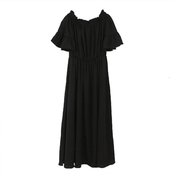 人気新作 夏ワンピース マキシワンピース ドレス マキシ丈 春夏 ワンピ シンプル ボヘミア風 黒ワンピース パーティードレス Nz Lyq7 Spillhope 通販 Yahoo ショッピング