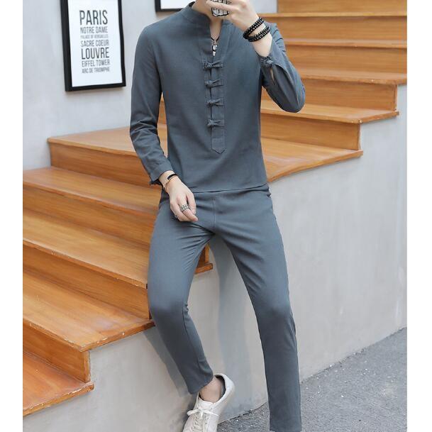 店長オススメ セットアップ 上下セット メンズ チャイナ服 漢服元素 綿麻 茶道服 ｔシャツ パンツ 男子 ルームウェア パジャマ Nz Tzh43 Spillhope 通販 Yahoo ショッピング