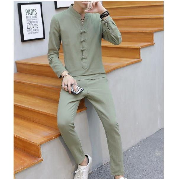 店長オススメ セットアップ 上下セット メンズ チャイナ服 漢服元素 綿麻 茶道服 ｔシャツ パンツ 男子 ルームウェア パジャマ Nz Tzh43 Spillhope 通販 Yahoo ショッピング