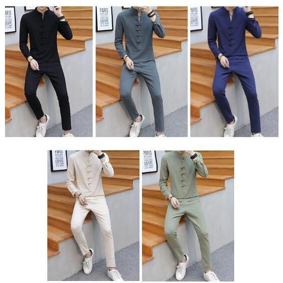 店長オススメ セットアップ 上下セット メンズ チャイナ服 漢服元素 綿麻 茶道服 ｔシャツ パンツ 男子 ルームウェア パジャマ Nz Tzh43 Spillhope 通販 Yahoo ショッピング
