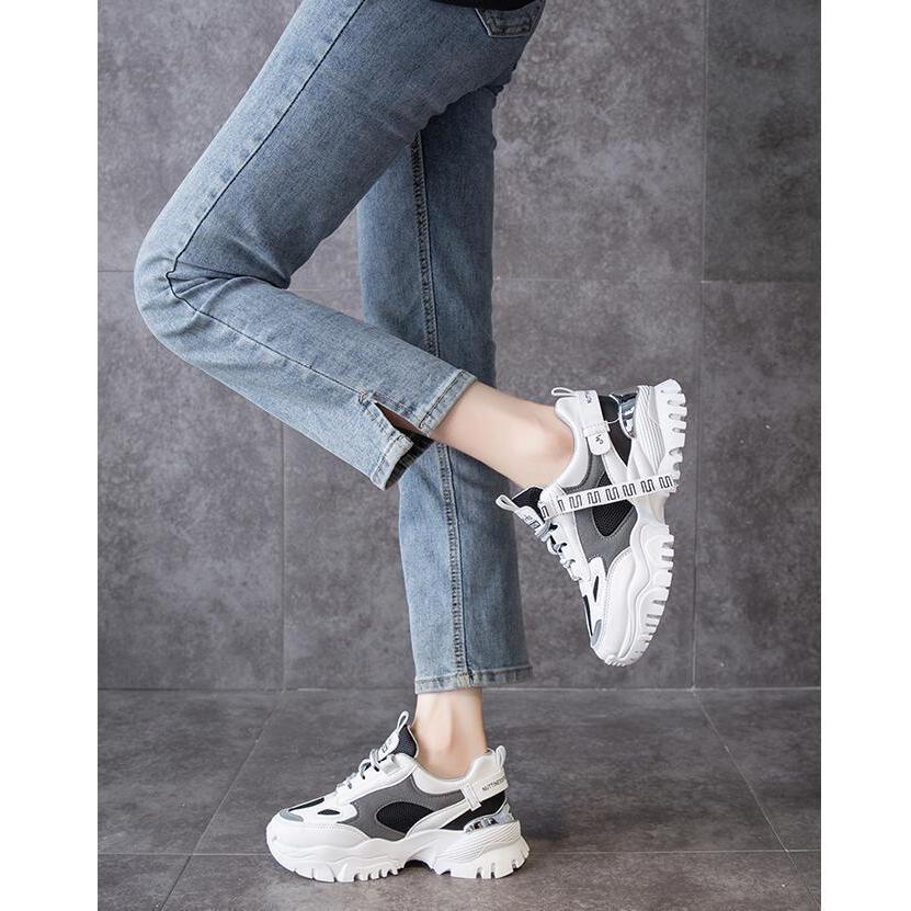 厚底 スニーカー レディース ダッドスニーカー スニーカー ダッドシューズ ローカット 歩きやすい お洒落 靴 スポーツ 代 30代 40代 通学 S Ldx06 Spillhope 通販 Yahoo ショッピング