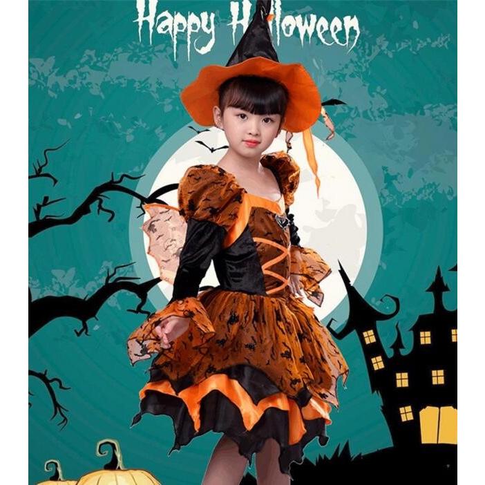 コウモリ ハロウィン衣装 キッズ コスチューム 仮装 女の子 ドレス 可愛い ワンピース 長袖 魔女 蝙蝠柄 子供 ダンス衣装 魔法使い キャラクター 衣装 Wsj12 Spillhope 通販 Yahoo ショッピング