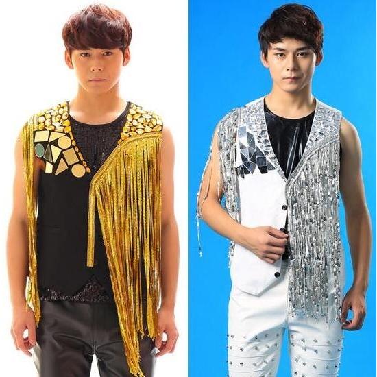 海外輸入 ヒップホップ ダンス衣装 メンズ ベスト 演出服 ジャケット タンクトップ スパンコール トップス フリンジ 上着 ジャズダンス ステージ衣装 最も優遇 Dpmptsp Cilacapkab Go Id
