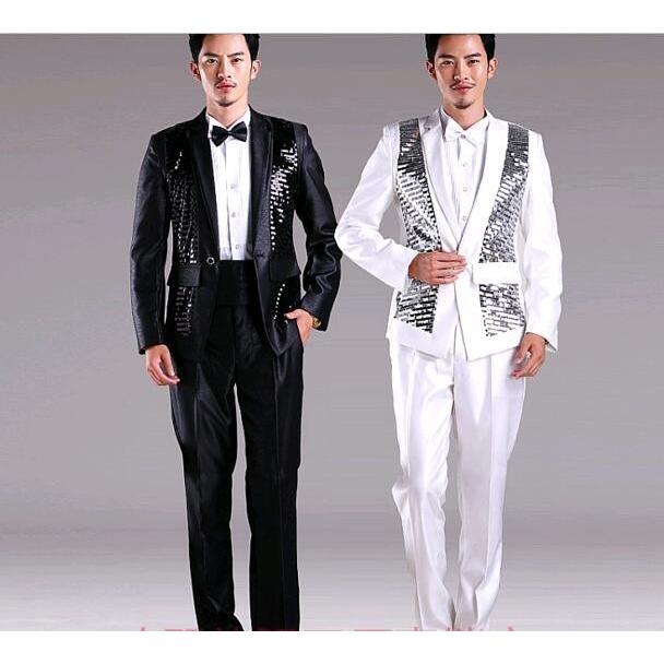 メンズ ヒップホップ 上下セット ダンスウェア フォーマル スーツ 演出服 ロック風 ジャケット ズボン スパンコール ステージ衣装 ジャズダンス Xh Zt14 Spillhope 通販 Yahoo ショッピング