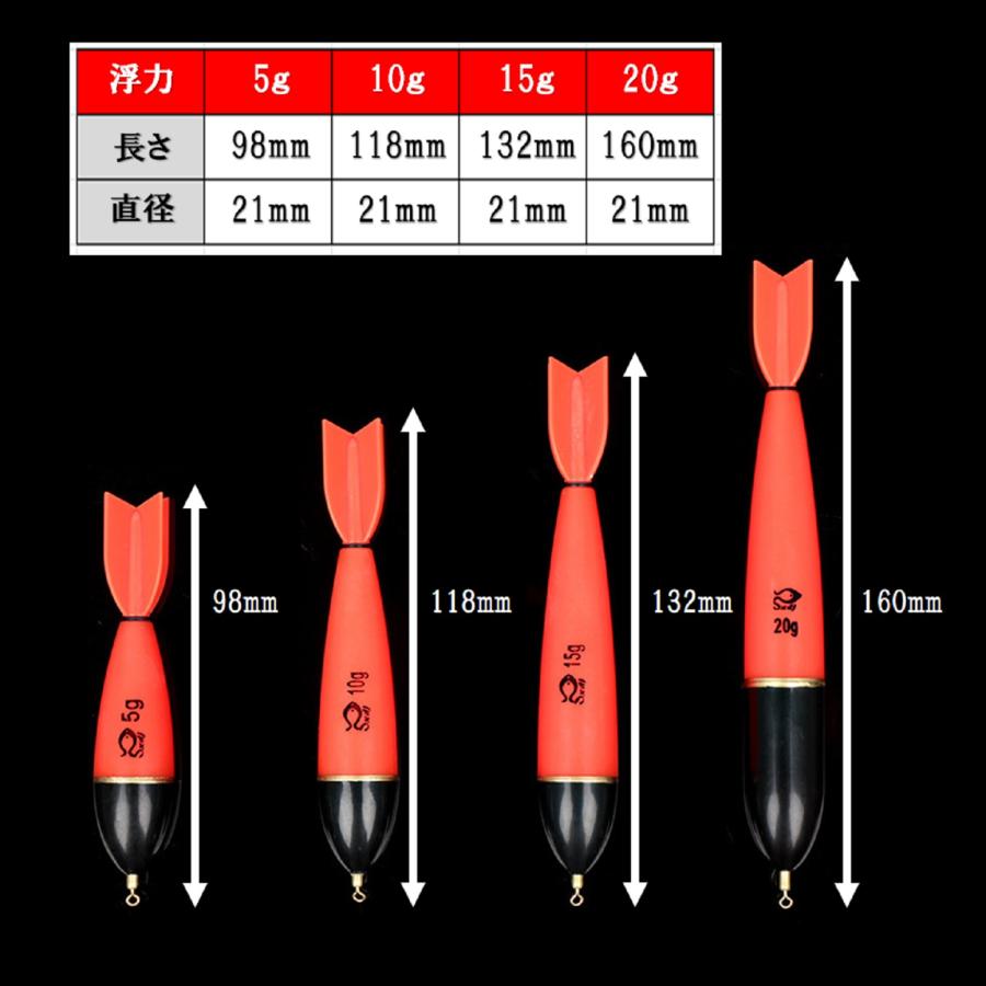 ロケットウキ 電気ウキ 遠投 カゴ釣り用 2色セット |  | 05
