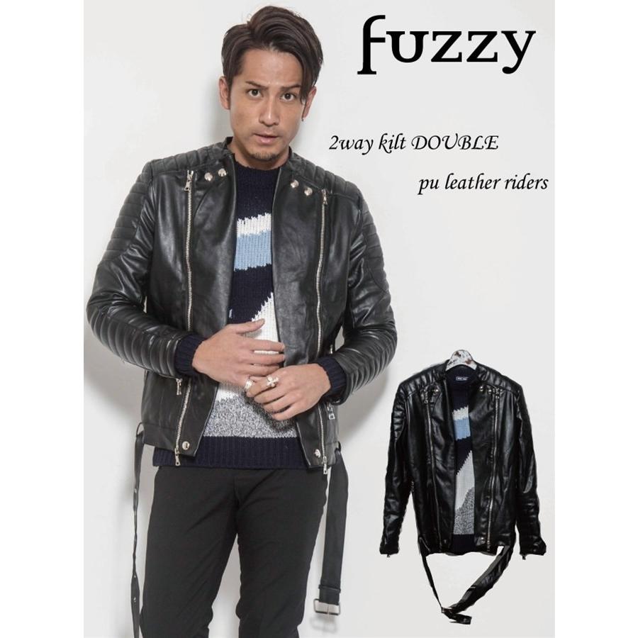 2way Puレザーダブルライダースジャケット ビター系 Bitter ビタ男 お兄系 渋谷109men S Fuzzy ファジー Fz15rj001 Fuzzy渋谷109 通販 Yahoo ショッピング
