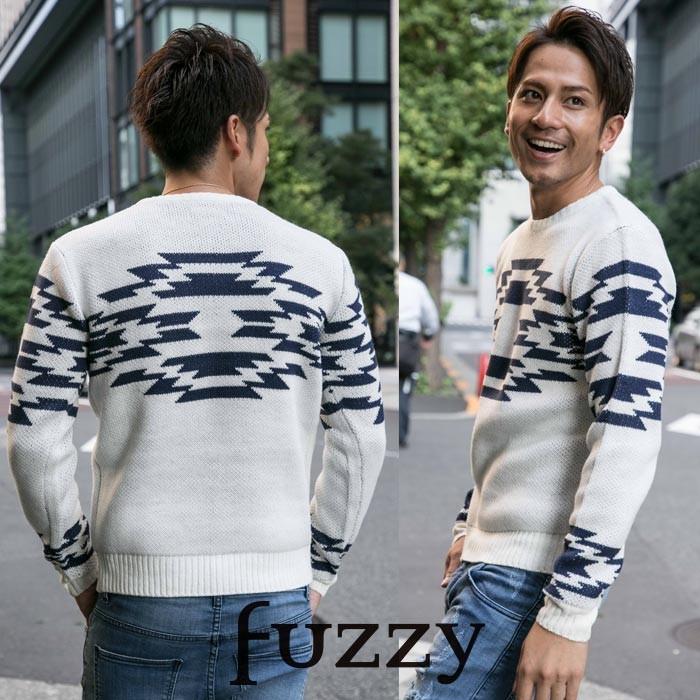 ネイティブ柄クルーニット ビター系 Bitter ビタ男 渋谷109men S サーフ Surf オルテガ ロング 長袖 ニット 伸縮性 オルティガ Or17ki06 Fuzzy渋谷109 通販 Yahoo ショッピング