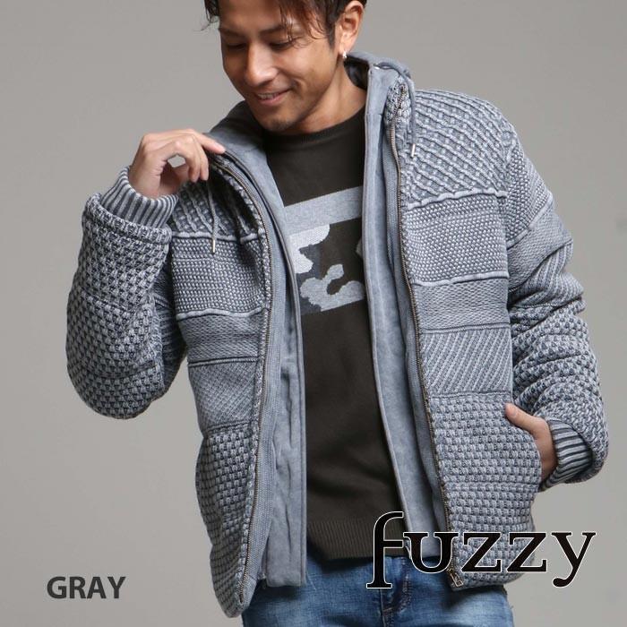 パネルジャガード加工ニット中綿ジャケット ビター系 Bitter ビタ男 渋谷109men S アウター ダウンジャケット 防寒 インディゴ ニット Or17rm009 Fuzzy渋谷109 通販 Yahoo ショッピング