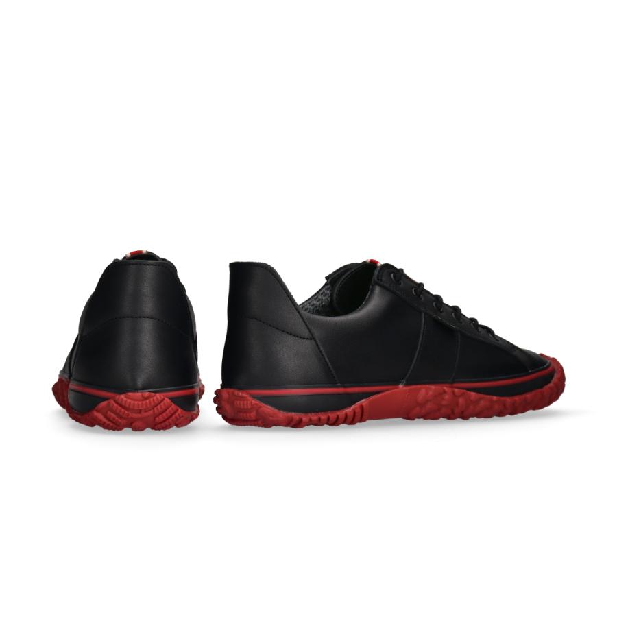 SPINGLE (スピングル) SP-1651 Black/Red ブラック/レッド メンズ レディース スニーカー レザースニーカー カンガルーレザー 日本製 広島の画像