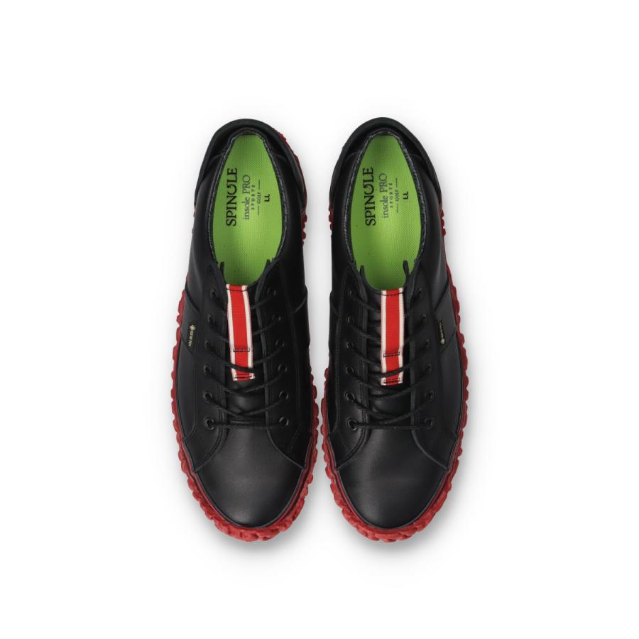 SPINGLE (スピングル) SP-1651 Black/Red ブラック/レッド メンズ レディース スニーカー レザースニーカー カンガルーレザー 日本製 広島の画像
