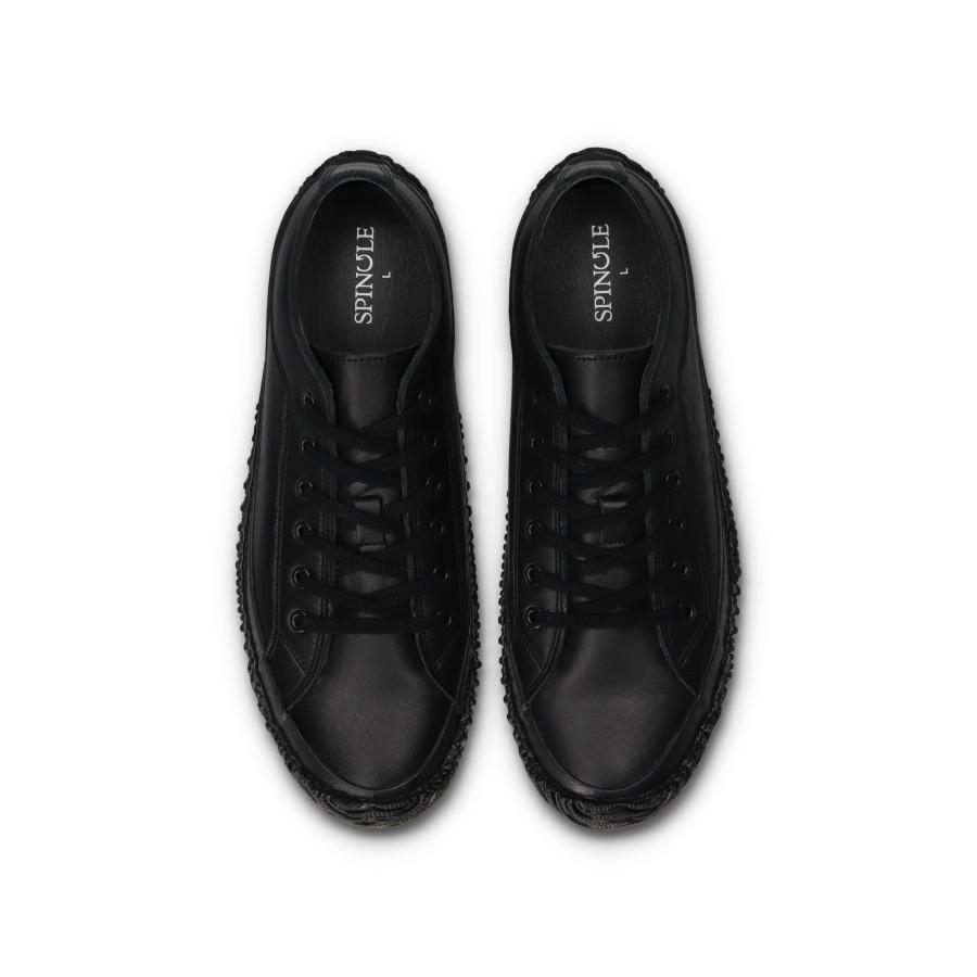 スピングル 超撥水加工 オールブラック レザースニーカー SPINGLE（スピングル） SP-619 Kuro クロ メンズ レディース