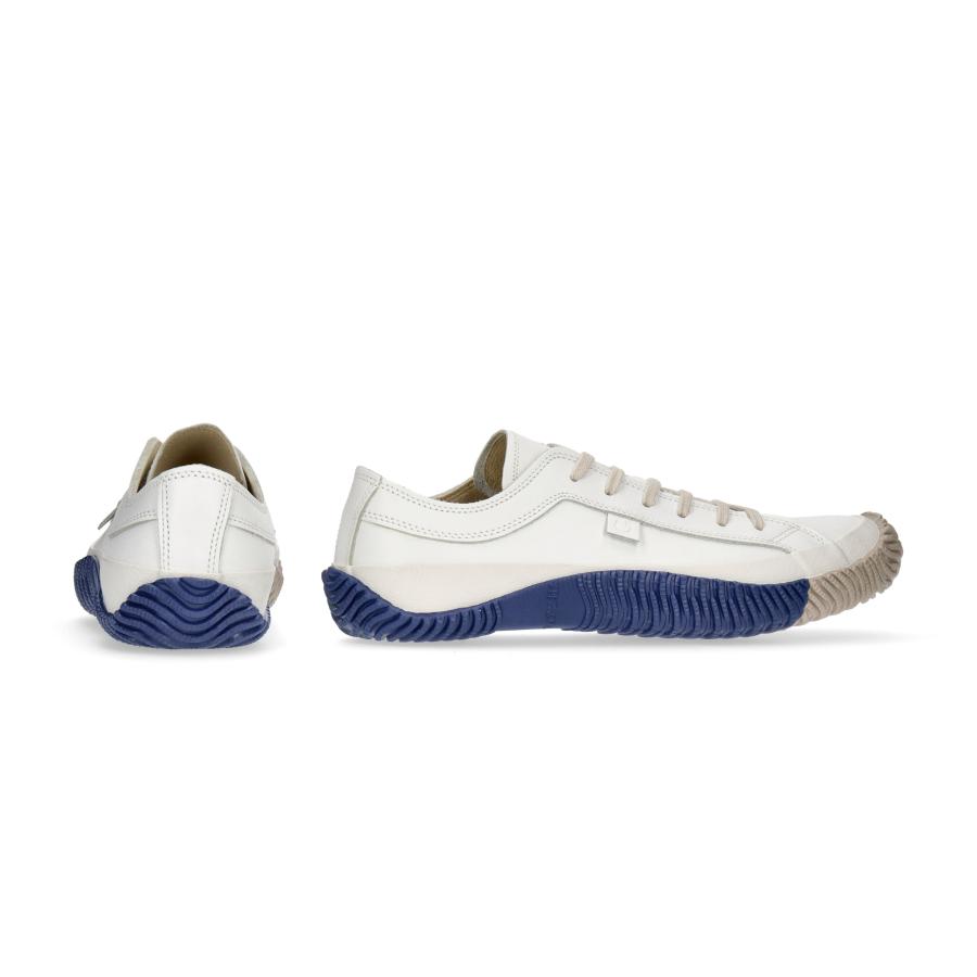 【限定】 SPINGLE ホワイトレザー スニーカー SP-187 White/Navy | 国産ハンドメイド スニーカー スピングル
