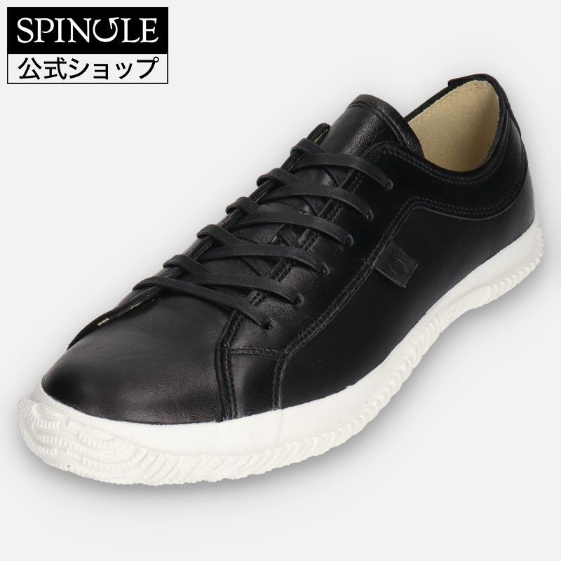 SPINULE 黒 レザー スニーカー SPINGLE (スピングル) SP-6123 Black