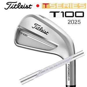 T100 2025年 AMTホワイトS レフティ Titleist（タイトリスト） 2025 T100 #5〜PW 6本組 AMT White/S 正規