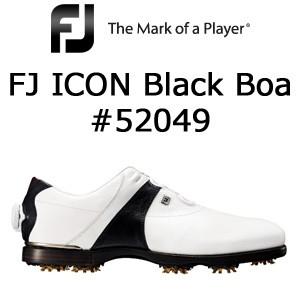 Icon ゴルフシューズ Fj Black Fjアイコン ゴルフ Footjoy フットジョイ Boa Fj549 スピンラインゴルフ フットジョイ 549ホワイト ブラック ブラックボア