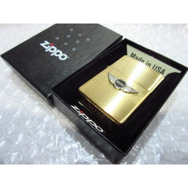 MINI Zippo 真鍮製ジッポライター/ゴールド スモール・エンブレム 