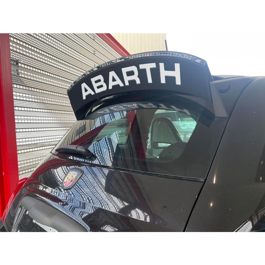 アバルト 可変リアウイング ABARTH・ロゴデカール/ホワイト【core OBJ