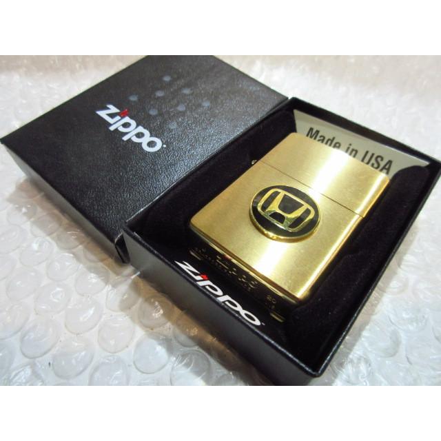 ホンダ/HONDA Zippo/真鍮製ジッポライター・ゴールド【type2】 : azp