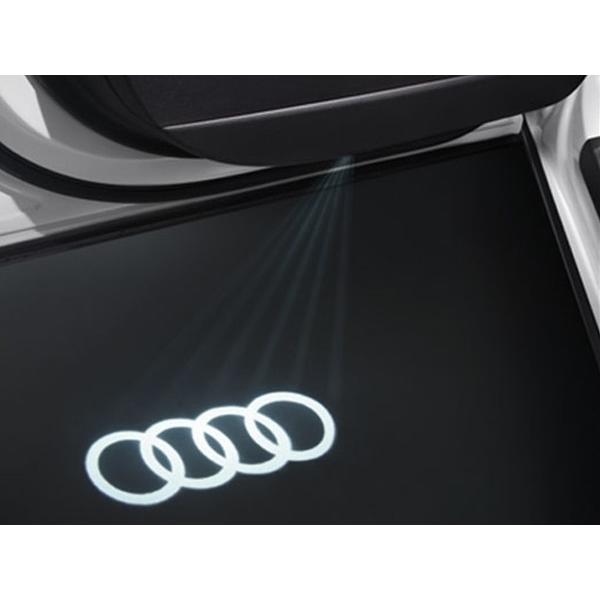 AUDI US純正 LEDドアエントランス/エンブレム フットランプ 4リングス