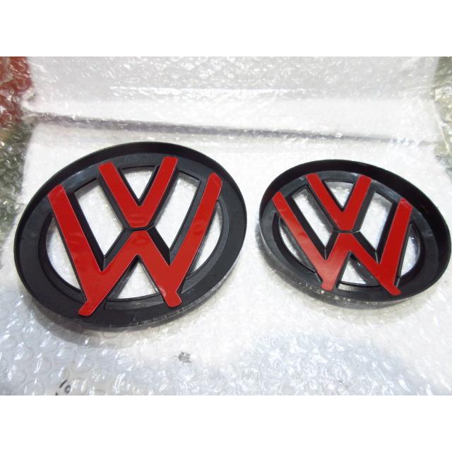 VW ゴルフ7/GOLF7 ピアノブラック・エンブレム/F＆Rset 【Import Parts