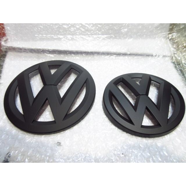 VW ゴルフ7/GOLF7 マットブラック・エンブレム/F＆Rset 【Import Parts 