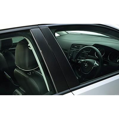 VW ゴルフ7/ゴルフ7.5 BKカーボンピラーフィルム 4PCS【m+