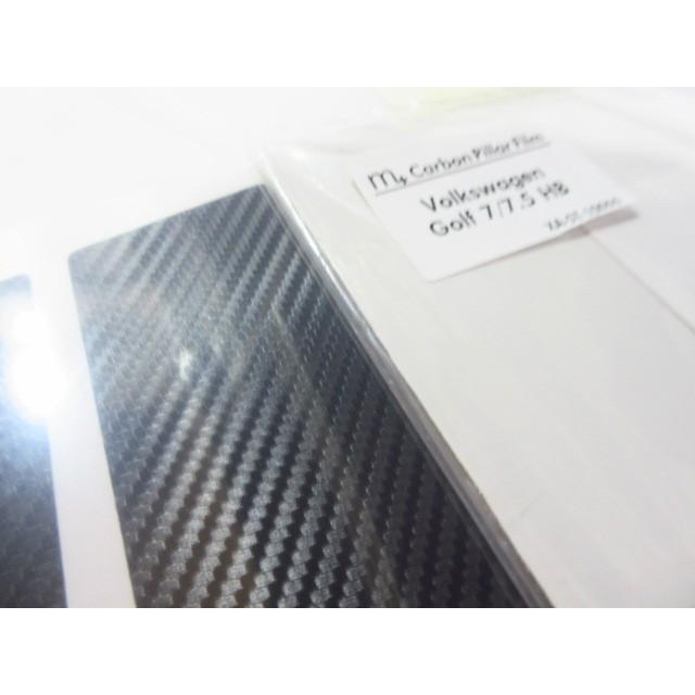 VW ゴルフ7/ゴルフ7.5 BKカーボンピラーフィルム 4PCS【m+