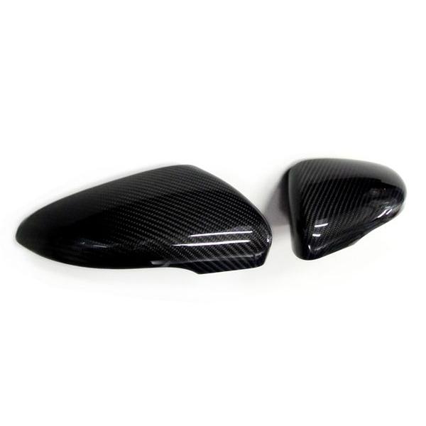 VW ゴルフ6/トゥーラン ドアミラーカバー/BKカーボン 交換式
