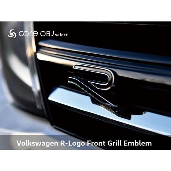 VW ゴルフ7/7.5 フロントグリルエンブレム/Rロゴ(ブラック) 【core OBJ select】｜spiral-auto｜03