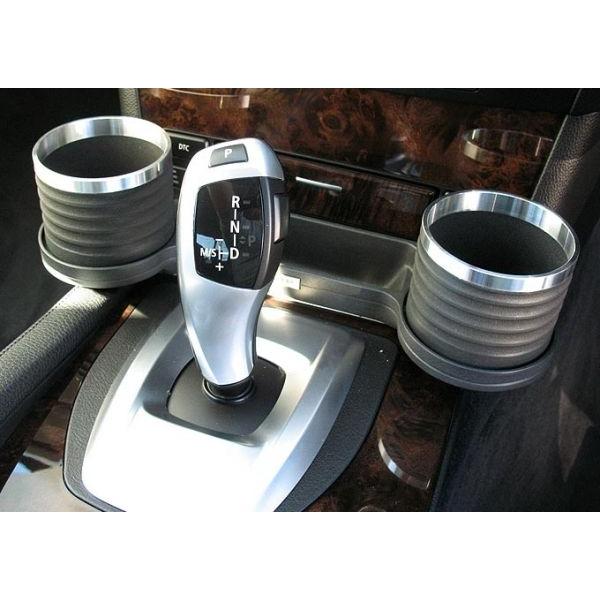  E61 E60 ALCABO ドリンクホルダー BMW E60/E61 ドリンク＆ポケットホルダー/シルバー【ALCABO