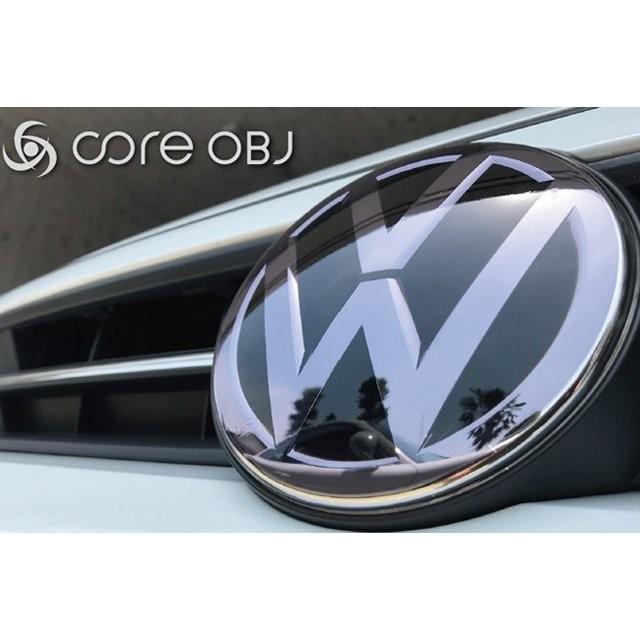 VW用 フロントエンブレムプロテクター/スモーク ゴルフ7.5 【core OBJ 