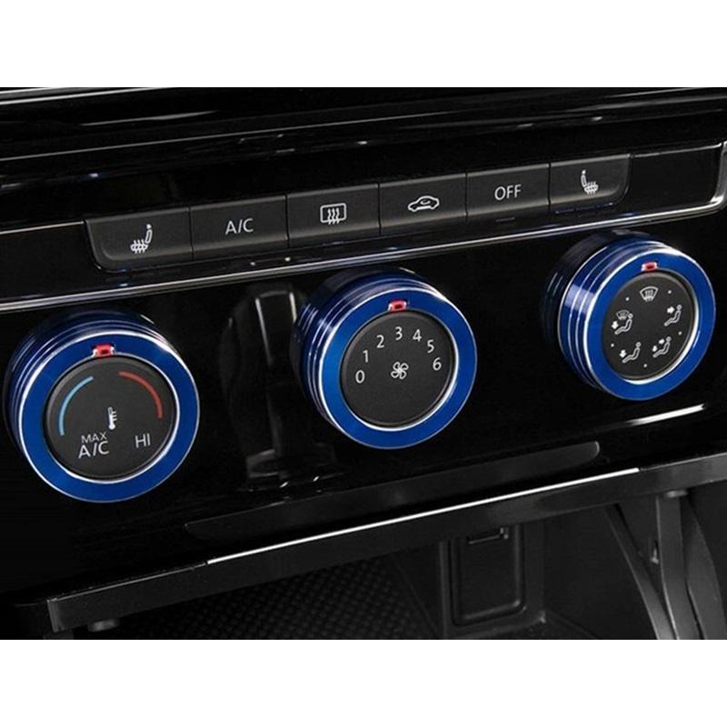 VW ゴルフ7/ゴルフ7.5 アルミ・MTエアコン ダイヤルベゼル