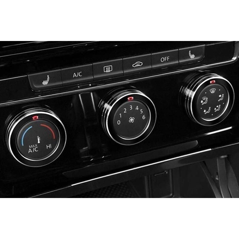 VW ゴルフ7/ゴルフ7.5 アルミ・MTエアコン ダイヤルベゼル 【AutoStyle