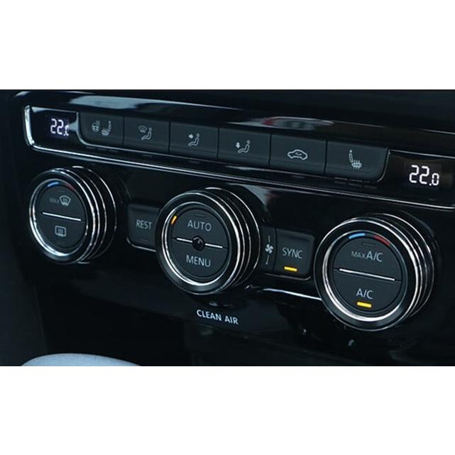 VW ゴルフ7/ゴルフ7.5 アルミ・オートエアコン ダイヤルベゼル