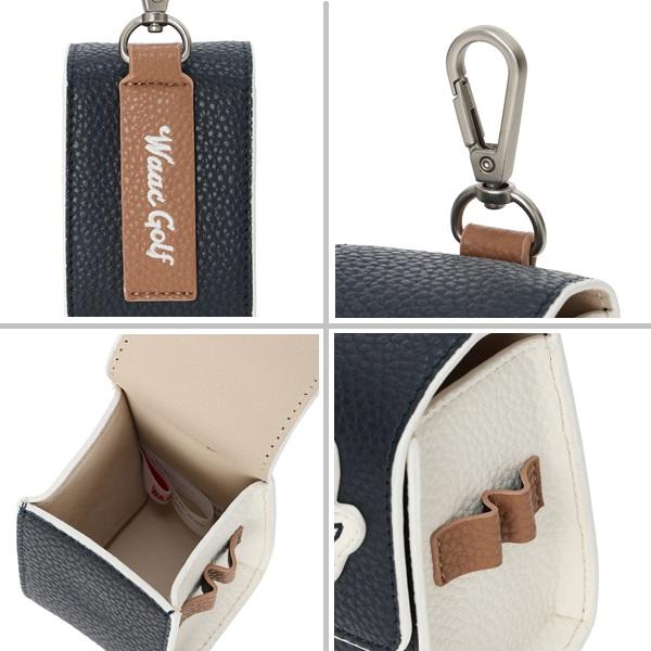 ワック ゴルフ ボールケース UNISEX Grainy Synthetic Leather  ボールポーチ 2026年発売 WAAC 072262870 | WAAC | 06