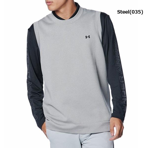 アンダーアーマー ゴルフ メンズ  UAドライブ クルーネック セーター ベスト UNDER ARMOUR 1388316【2024年秋冬モデル】 | UNDER ARMOUR | 01