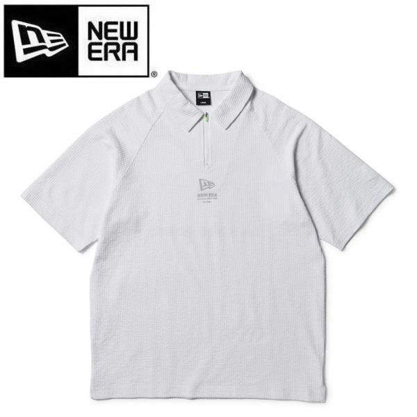 ニューエラ ゴルフ 半袖 ポロシャツ シアサッカー ホワイト NEW ERA (14859909) 2026年春夏モデル | NEW ERA