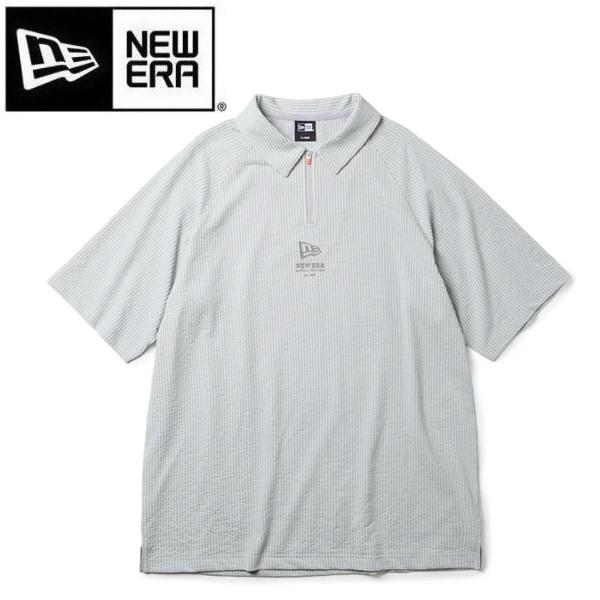 ニューエラ ゴルフ 半袖 ポロシャツ シアサッカー グレー NEW ERA (14859910) 2026年春夏モデル | NEW ERA