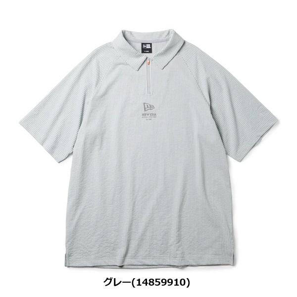 ニューエラ ゴルフ 半袖 ポロシャツ シアサッカー グレー NEW ERA (14859910) 2026年春夏モデル | NEW ERA | 01