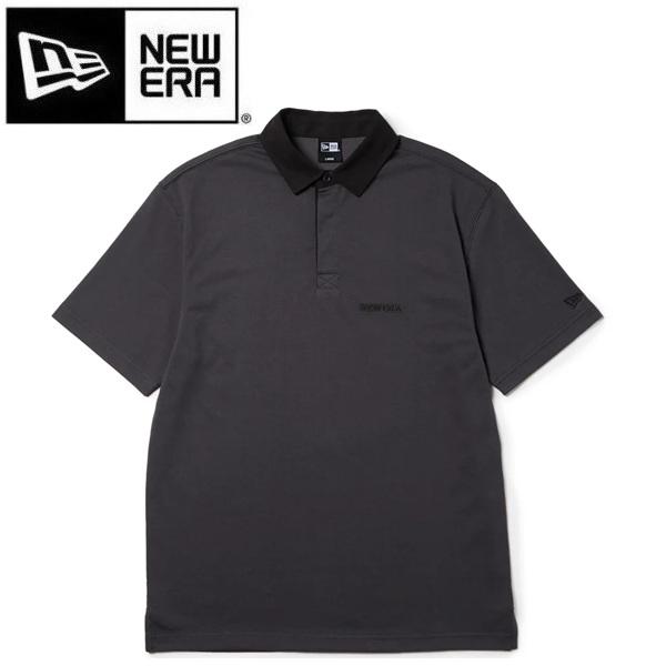ニューエラ ゴルフ 半袖 ラグビーシャツ チャコールグレー NEW ERA (14859913) 2026年春夏モデル | NEW ERA