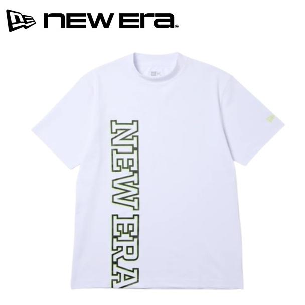 ニューエラ ゴルフ 半袖 ミッドネック Tシャツ 鹿の子 Vertical Logo ホワイト NEW ERA (14859920) 2026年春夏モデル | NEW ERA
