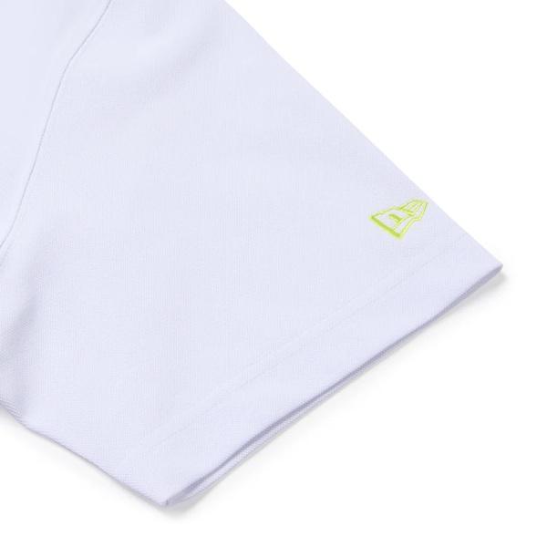 ニューエラ ゴルフ 半袖 ミッドネック Tシャツ 鹿の子 Vertical Logo ホワイト NEW ERA (14859920) 2026年春夏モデル | NEW ERA | 03