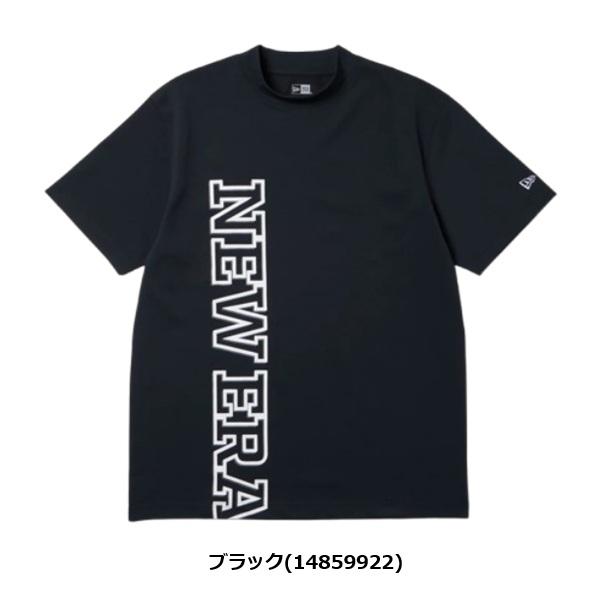 ニューエラ ゴルフ 半袖 ミッドネック Tシャツ 鹿の子 Vertical Logo ブラック NEW ERA (14859922) 2026年春夏モデル | NEW ERA | 01