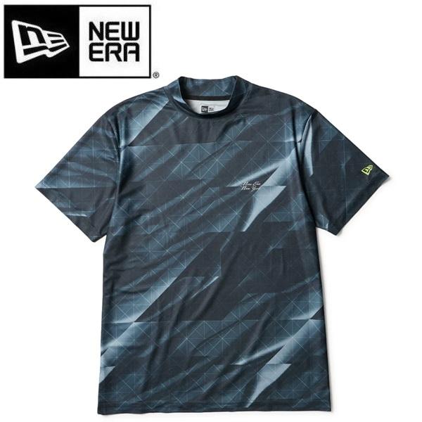 ニューエラ ゴルフ 半袖 ミッドネック Tシャツ 鹿の子 カットグラス ブラック NEW ERA (14859929) 2026年春夏モデル | NEW ERA
