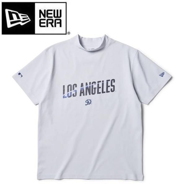 ニューエラ ゴルフ 半袖 ミッドネック Tシャツ MLB ロサンゼルス・ドジャース ホワイト NEW ERA (14859930) 2026年春夏モデル | NEW ERA