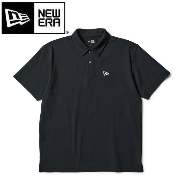 ニューエラ ゴルフ 半袖 ポロシャツ 鹿の子 Vertical Logo ブラック NEW ERA (14859942) 2026年春夏モデル | NEW ERA